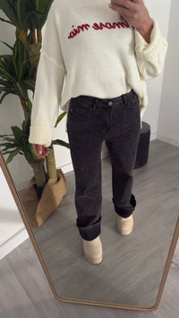 JEANS STRASS DARK