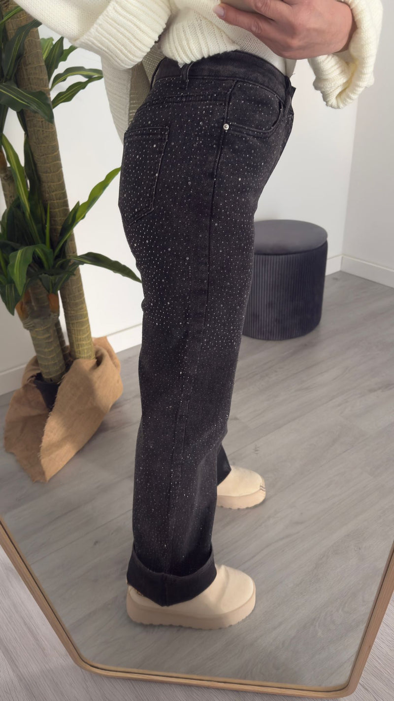 JEANS STRASS DARK