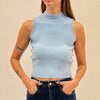 GILET PERLA Celeste