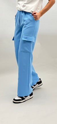 PANTALONE CON TASCHE  azzurro