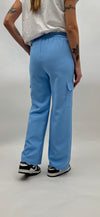 PANTALONE CON TASCHE  azzurro